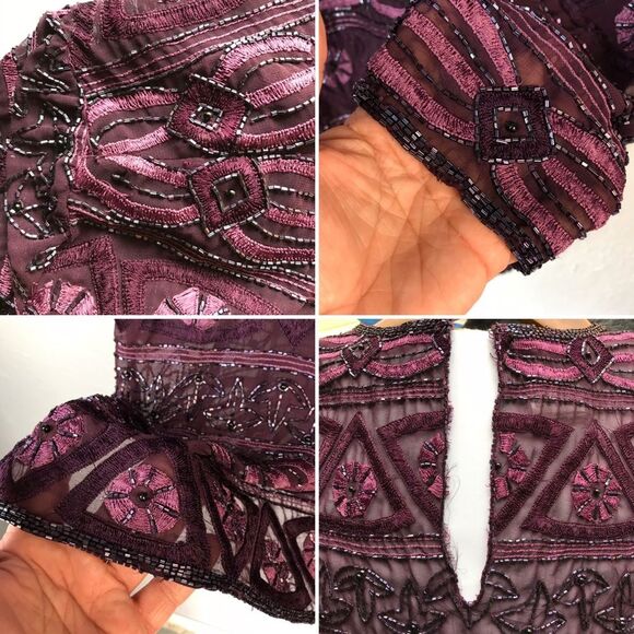 Anage Vintage Womens Beaded Blouse Top Size Small - Picture 8 of 8